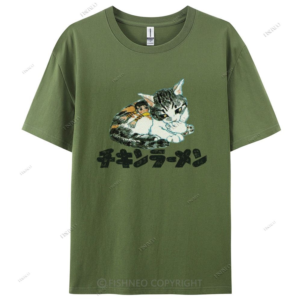 Japanese Cat Cotton Casual T-Shirt