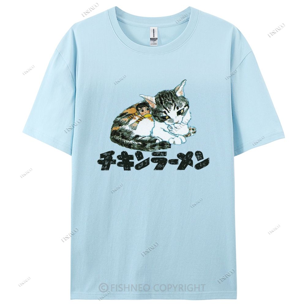 Japanese Cat Cotton Casual T-Shirt