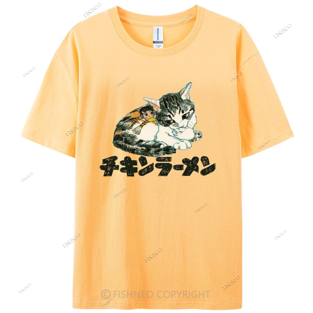 Japanese Cat Cotton Casual T-Shirt
