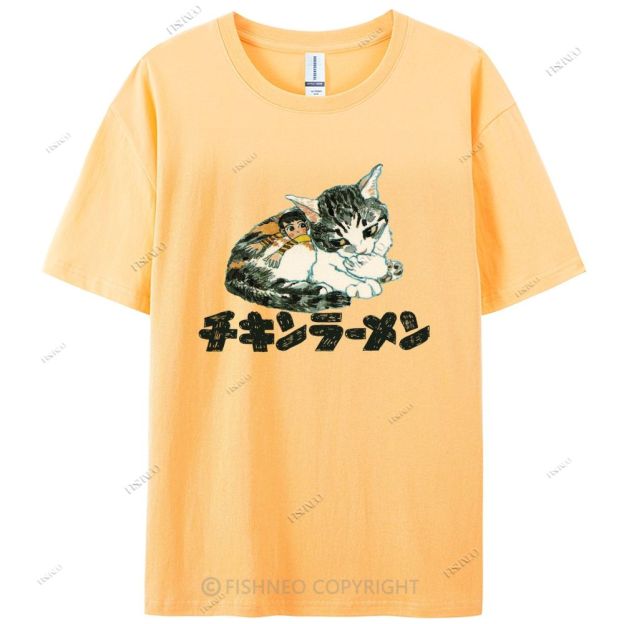 Japanese Cat Cotton Casual T-Shirt