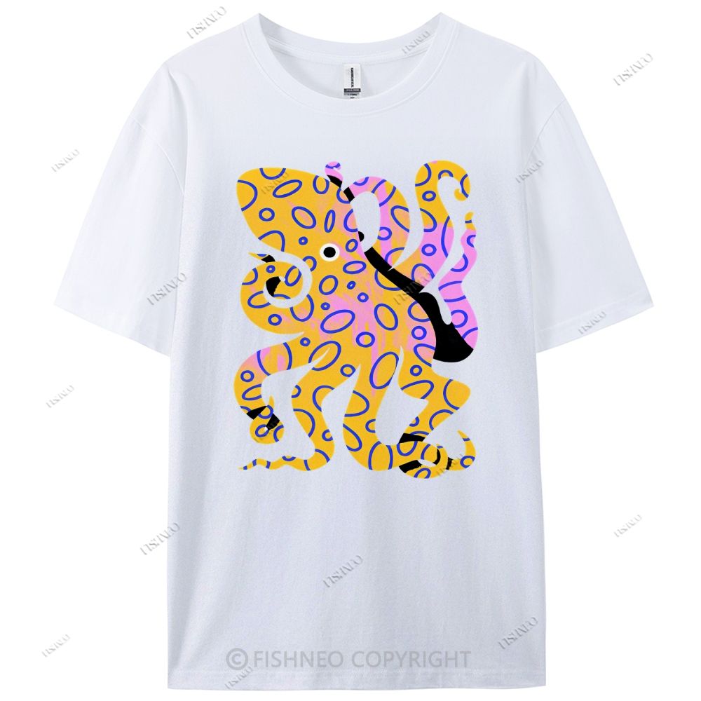Octopus Cotton Casual T-Shirt