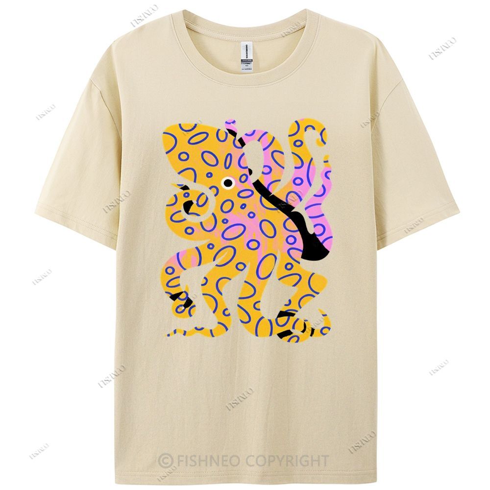 Octopus Cotton Casual T-Shirt