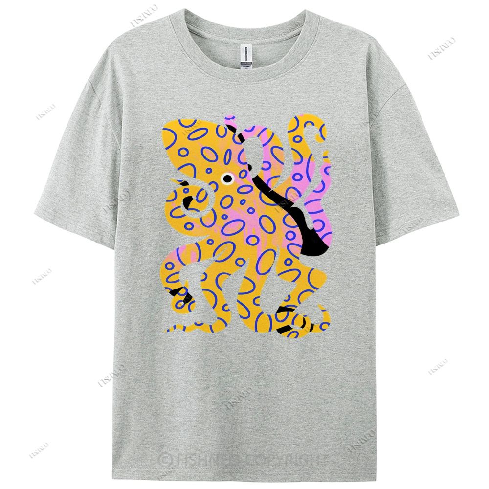 Octopus Cotton Casual T-Shirt