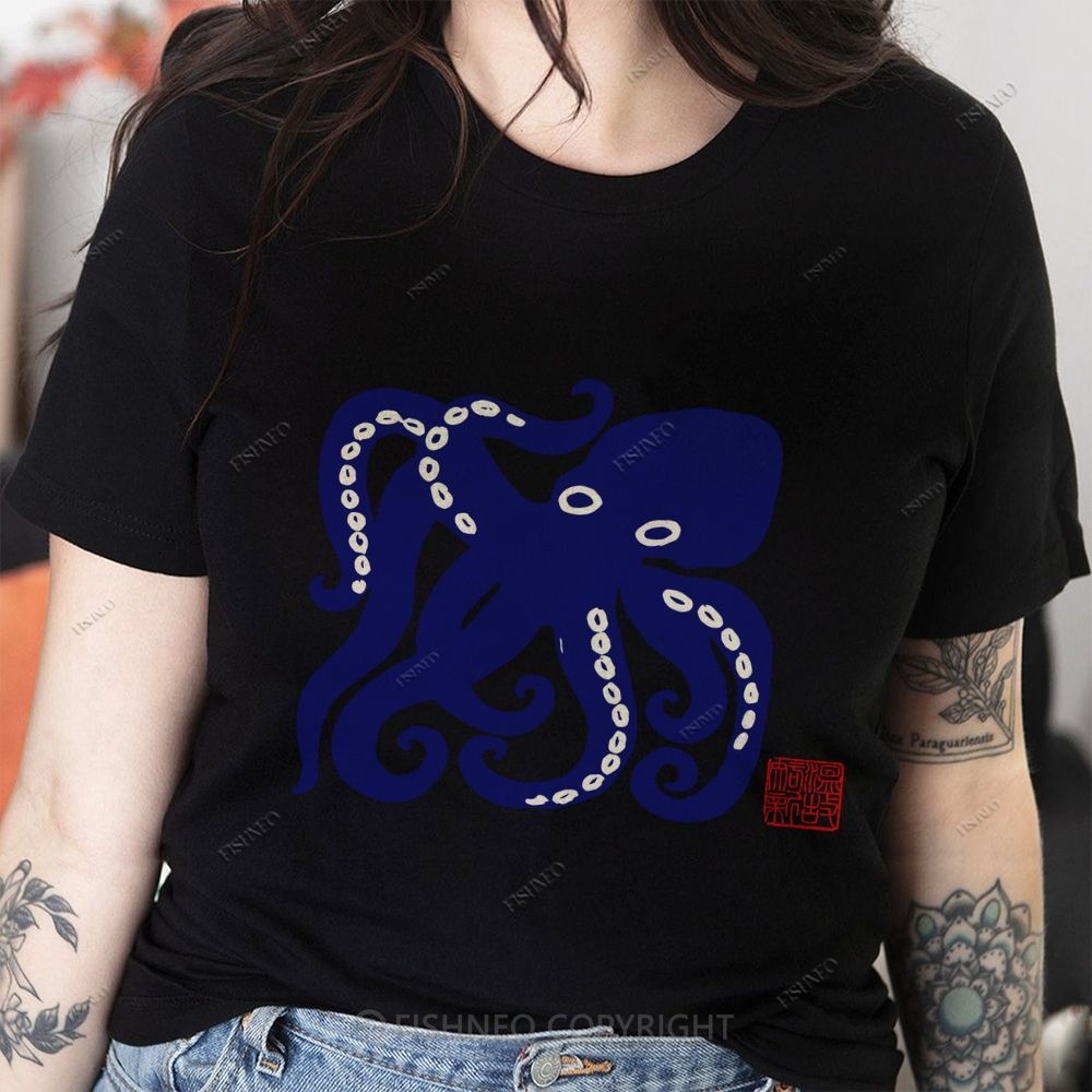 Octopus Cotton Casual T-Shirt