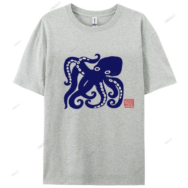Octopus Cotton Casual T-Shirt