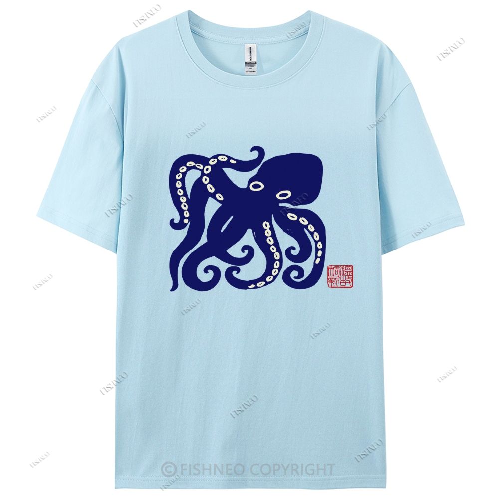 Octopus Cotton Casual T-Shirt