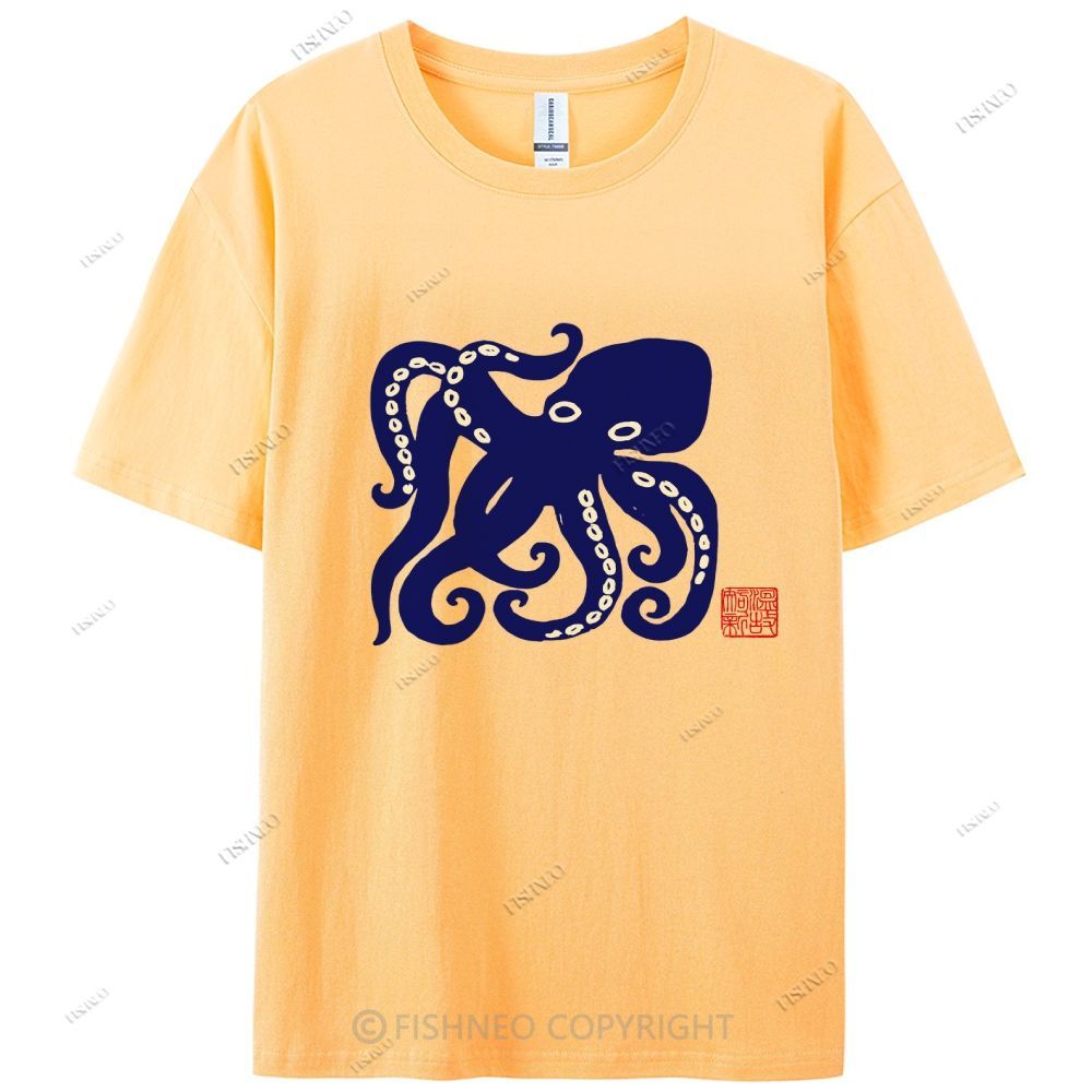 Octopus Cotton Casual T-Shirt