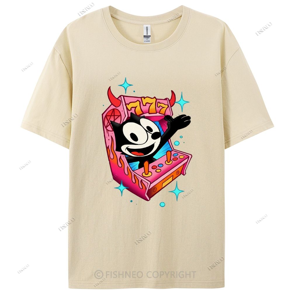 Comic Cat Cotton Casual T-Shirt