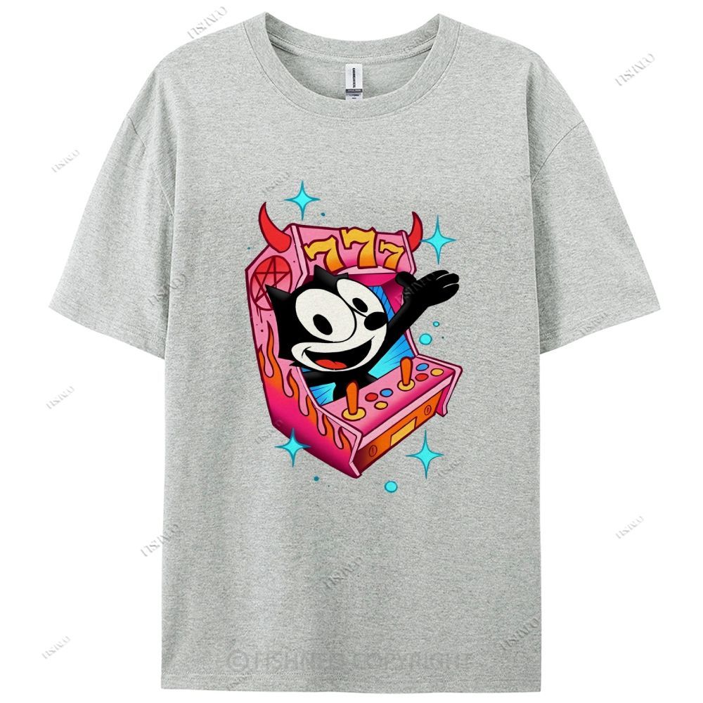 Comic Cat Cotton Casual T-Shirt