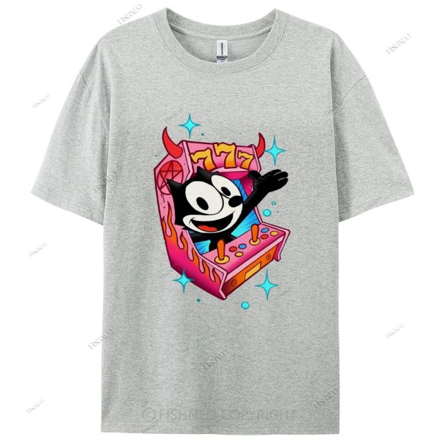 Comic Cat Cotton Casual T-Shirt