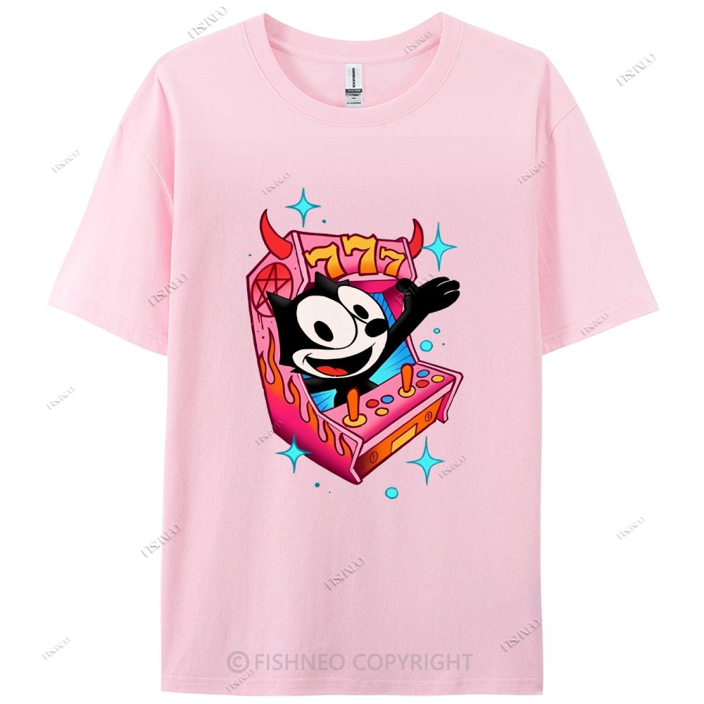 Comic Cat Cotton Casual T-Shirt