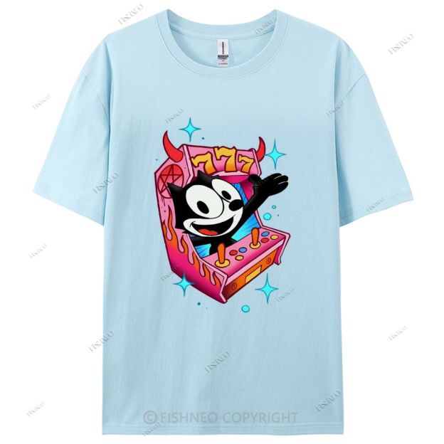 Comic Cat Cotton Casual T-Shirt