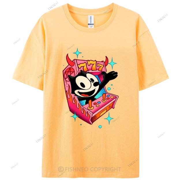 Comic Cat Cotton Casual T-Shirt