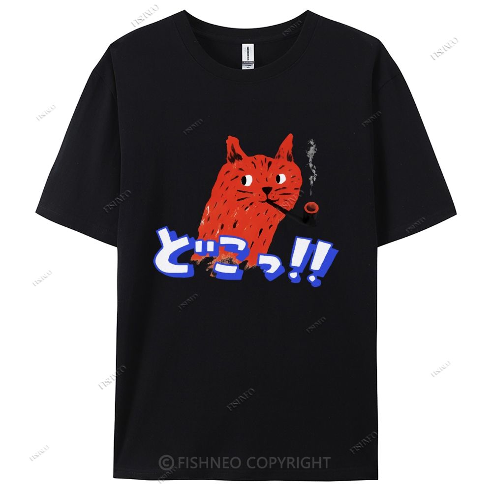 Japanese Cat Cotton Casual T-Shirt