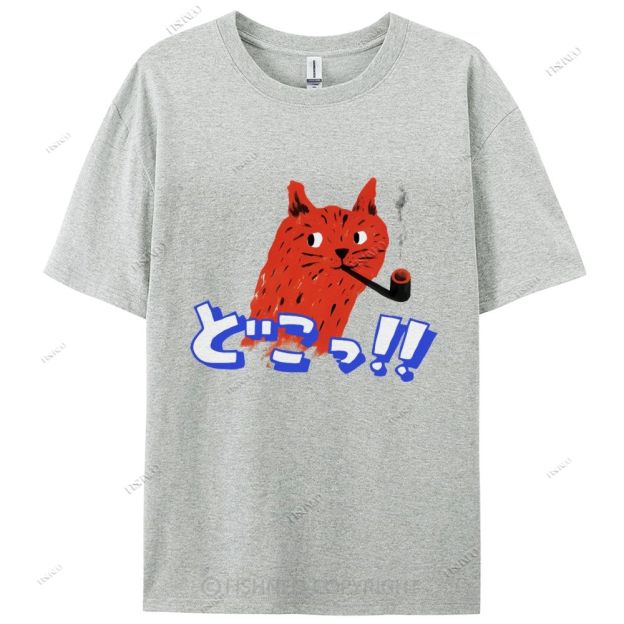 Japanese Cat Cotton Casual T-Shirt