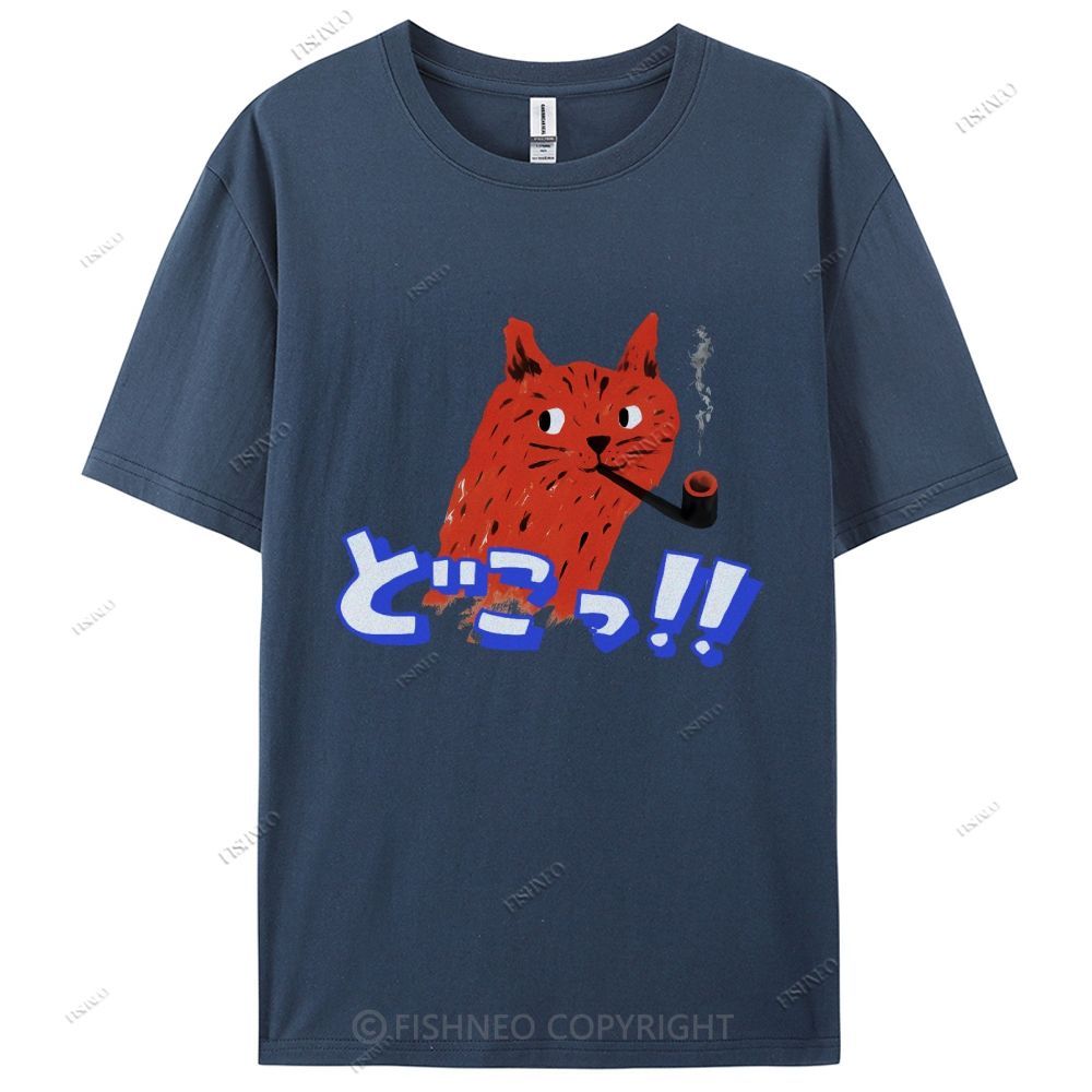 Japanese Cat Cotton Casual T-Shirt