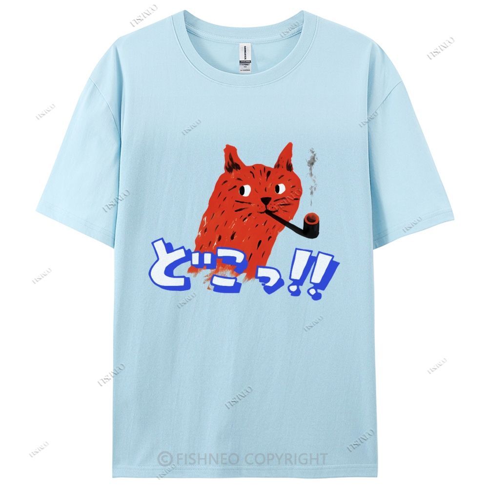 Japanese Cat Cotton Casual T-Shirt