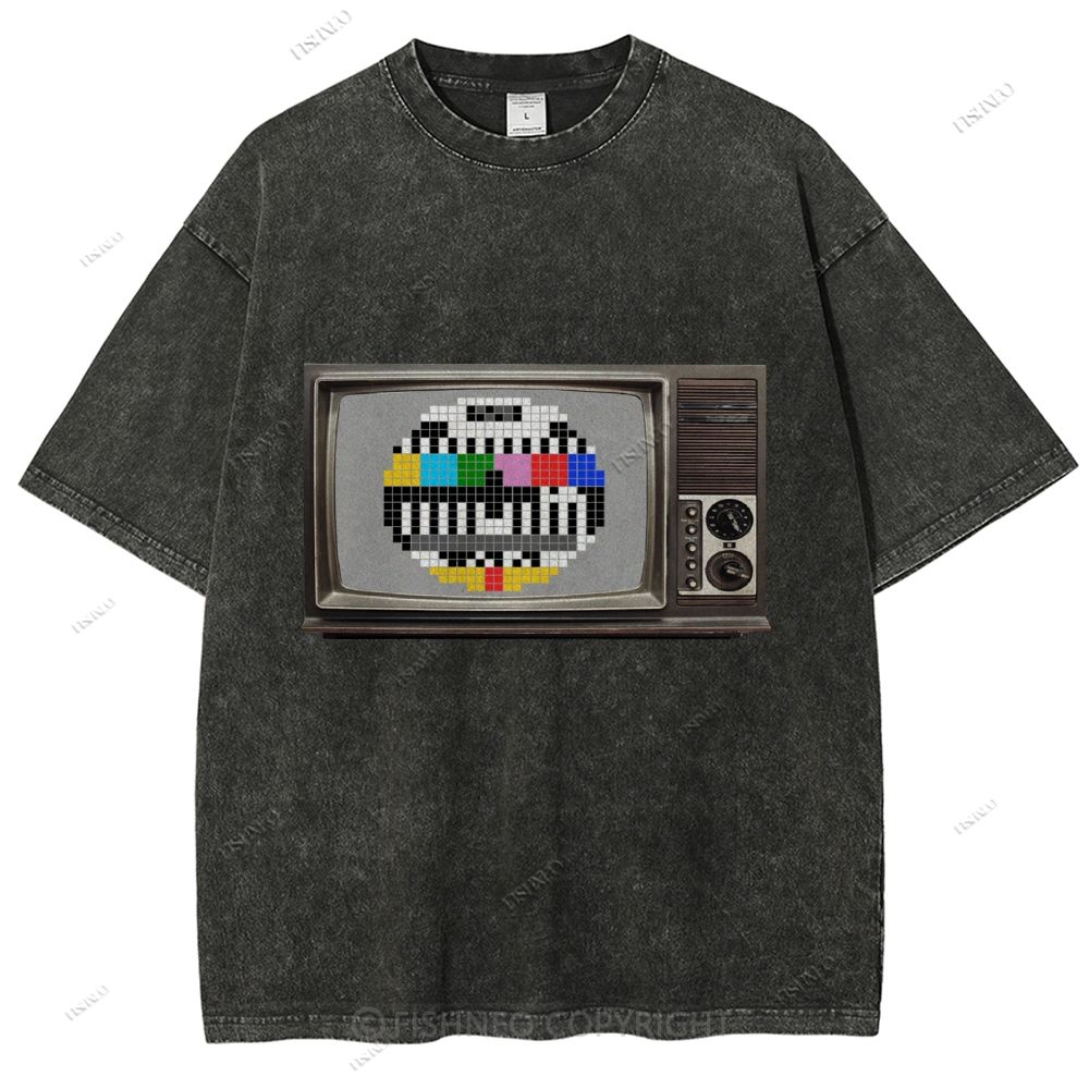 Unisex Japanese TV Printed Design Back Washed Tee