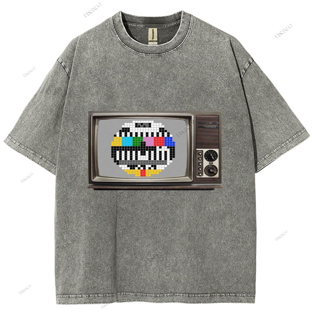 Unisex Japanese TV Printed Design Back Washed Tee