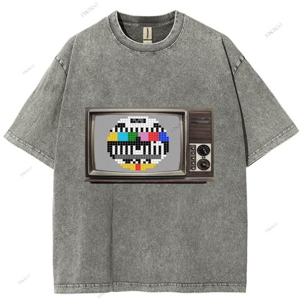 Unisex Japanese TV Printed Design Back Washed Tee