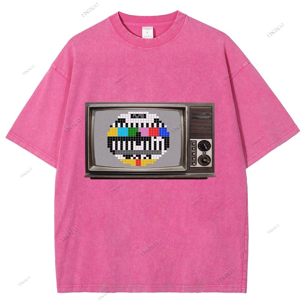 Unisex Japanese TV Printed Design Back Washed Tee