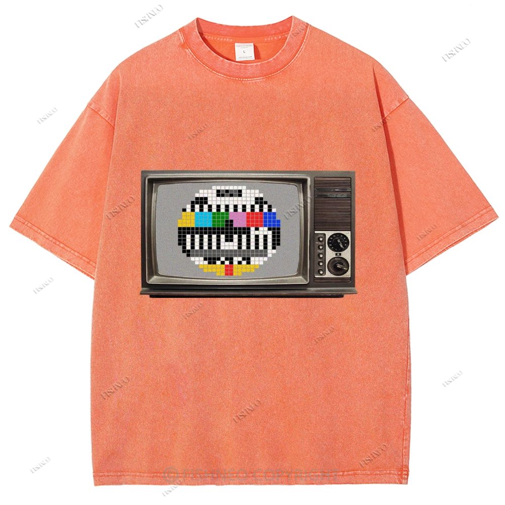 Unisex Japanese TV Printed Design Back Washed Tee