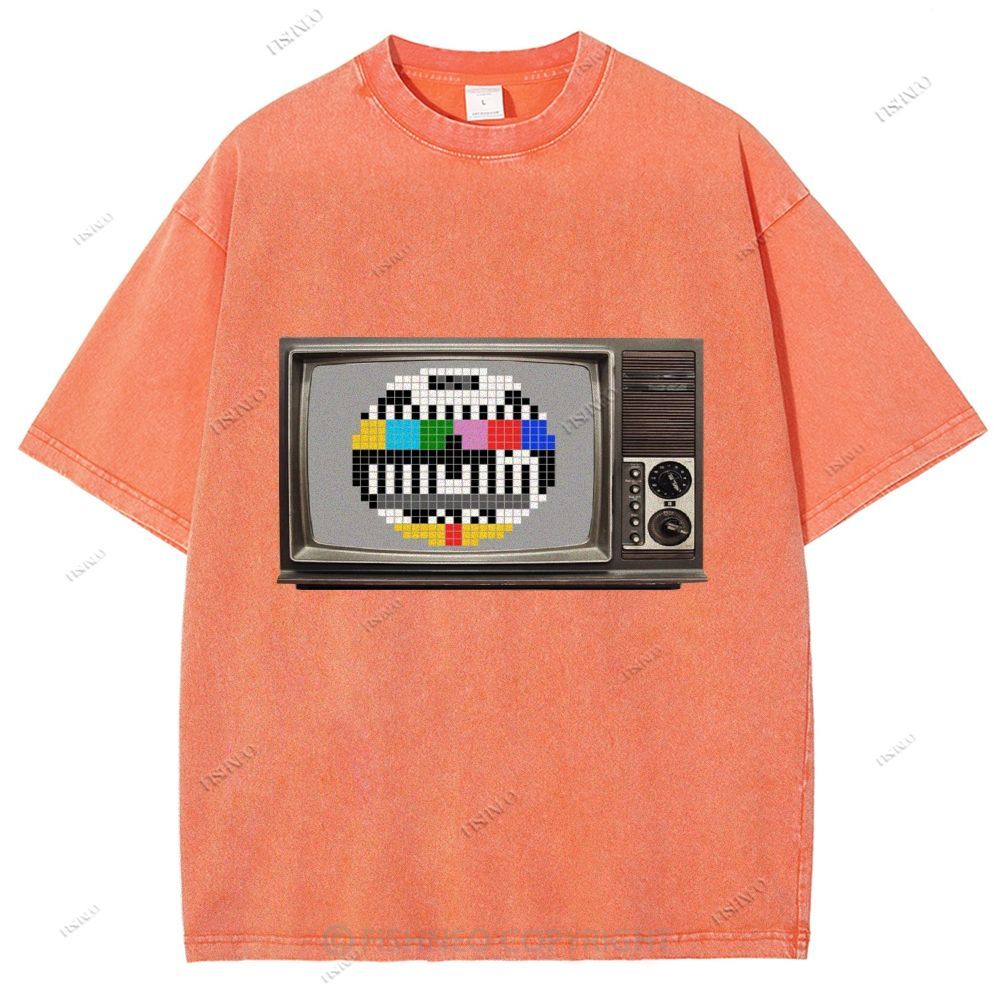 Unisex Japanese TV Printed Design Back Washed Tee