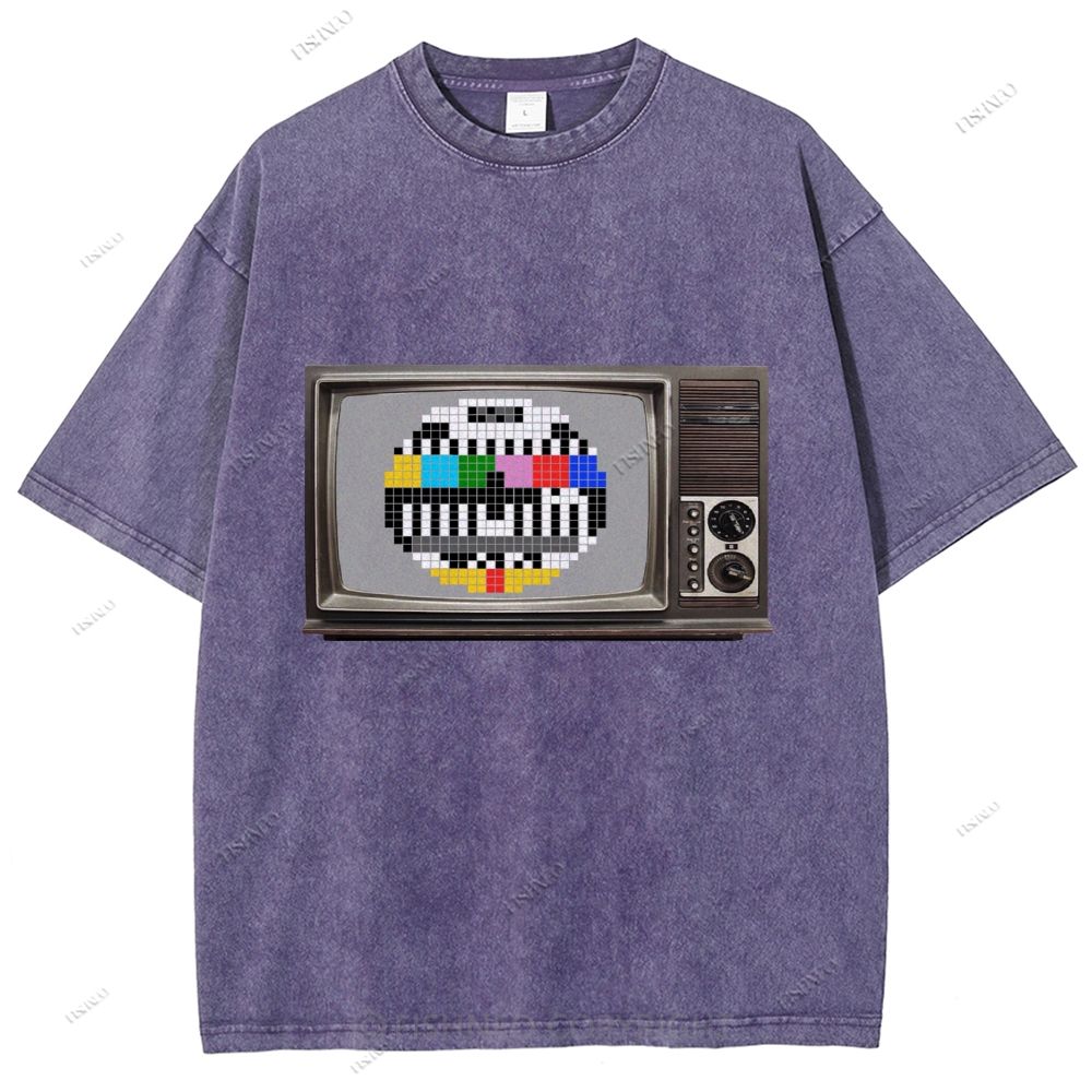 Unisex Japanese TV Printed Design Back Washed Tee