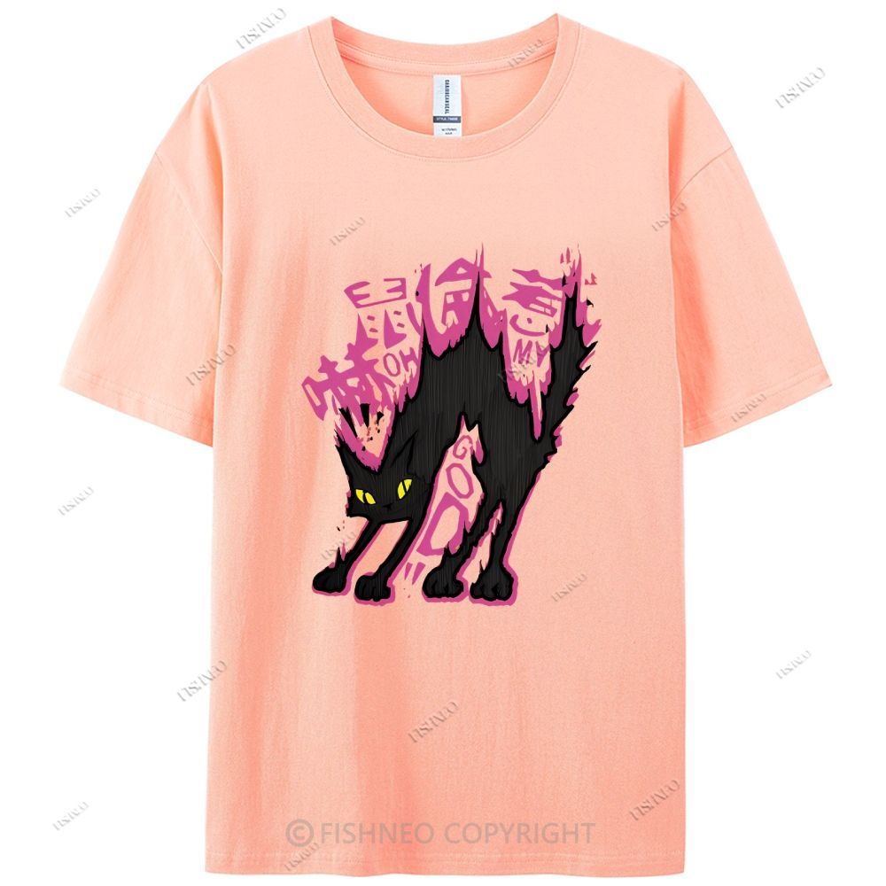 Cat Graffiti Cotton Casual T-Shirt
