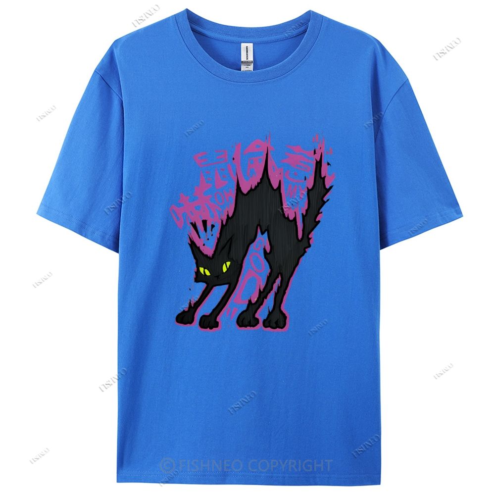 Cat Graffiti Cotton Casual T-Shirt