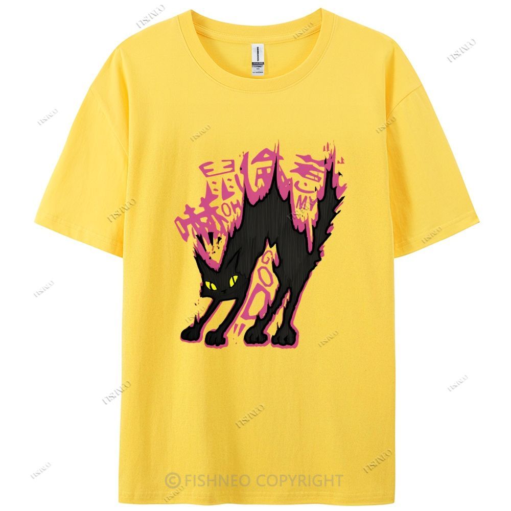 Cat Graffiti Cotton Casual T-Shirt