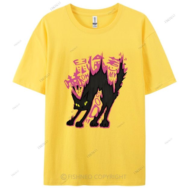 Cat Graffiti Cotton Casual T-Shirt