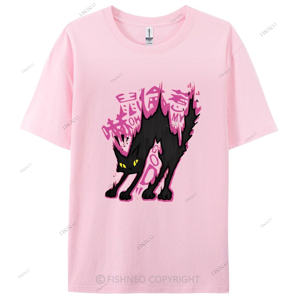 Cat Graffiti Cotton Casual T-Shirt