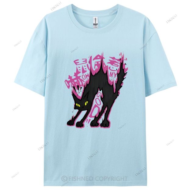 Cat Graffiti Cotton Casual T-Shirt