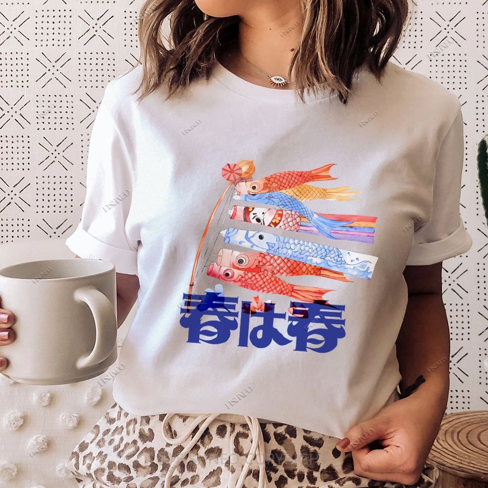 Japanese Koinobori Cotton Casual T-Shirt
