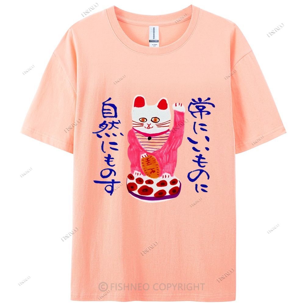 Japanese Cat Cotton Casual T-Shirt
