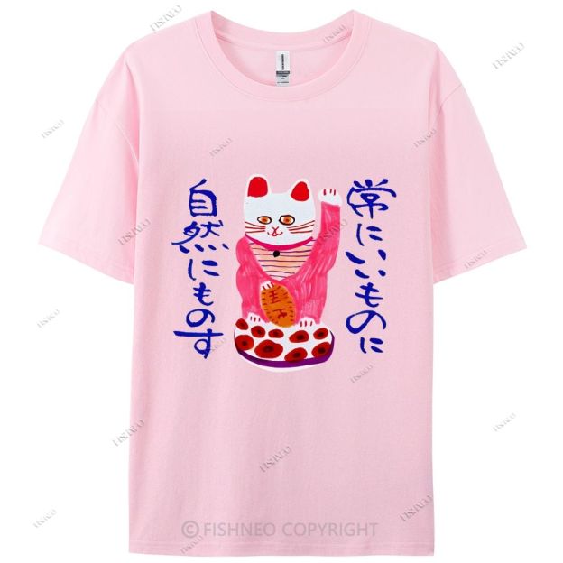 Japanese Cat Cotton Casual T-Shirt