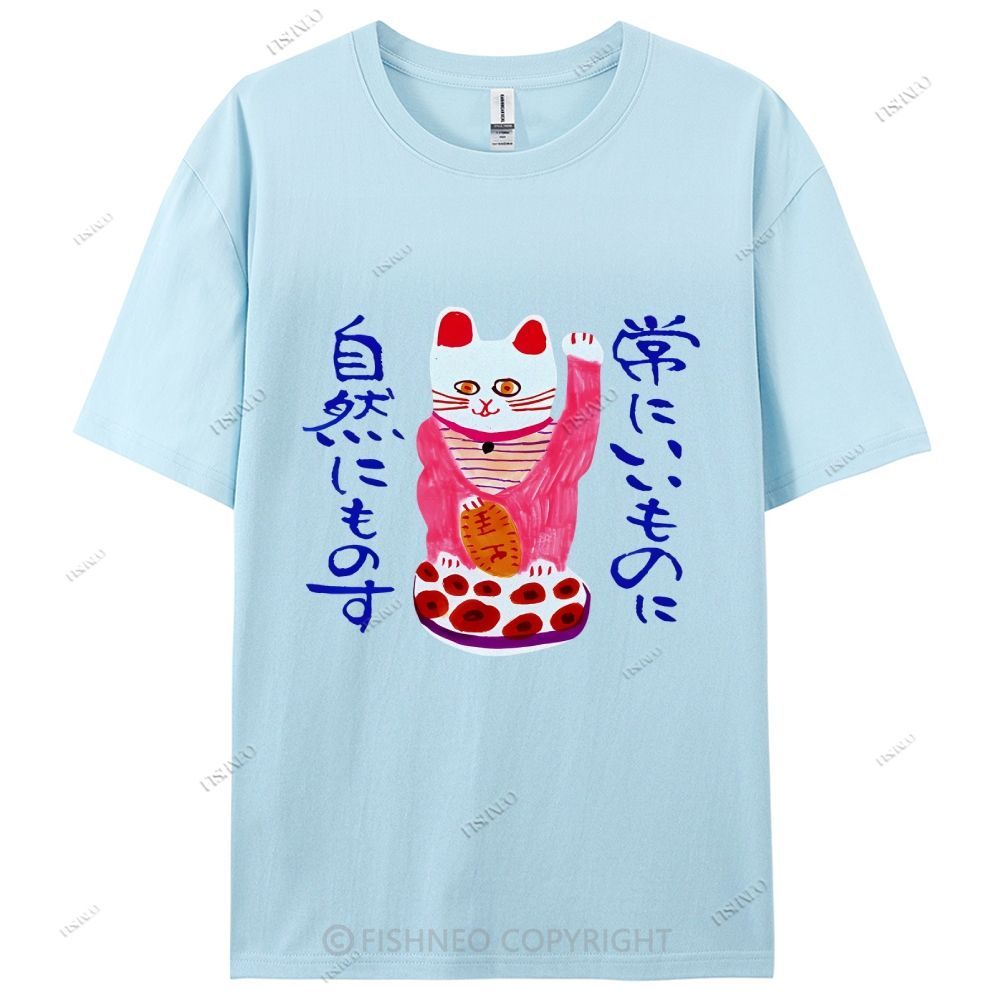 Japanese Cat Cotton Casual T-Shirt