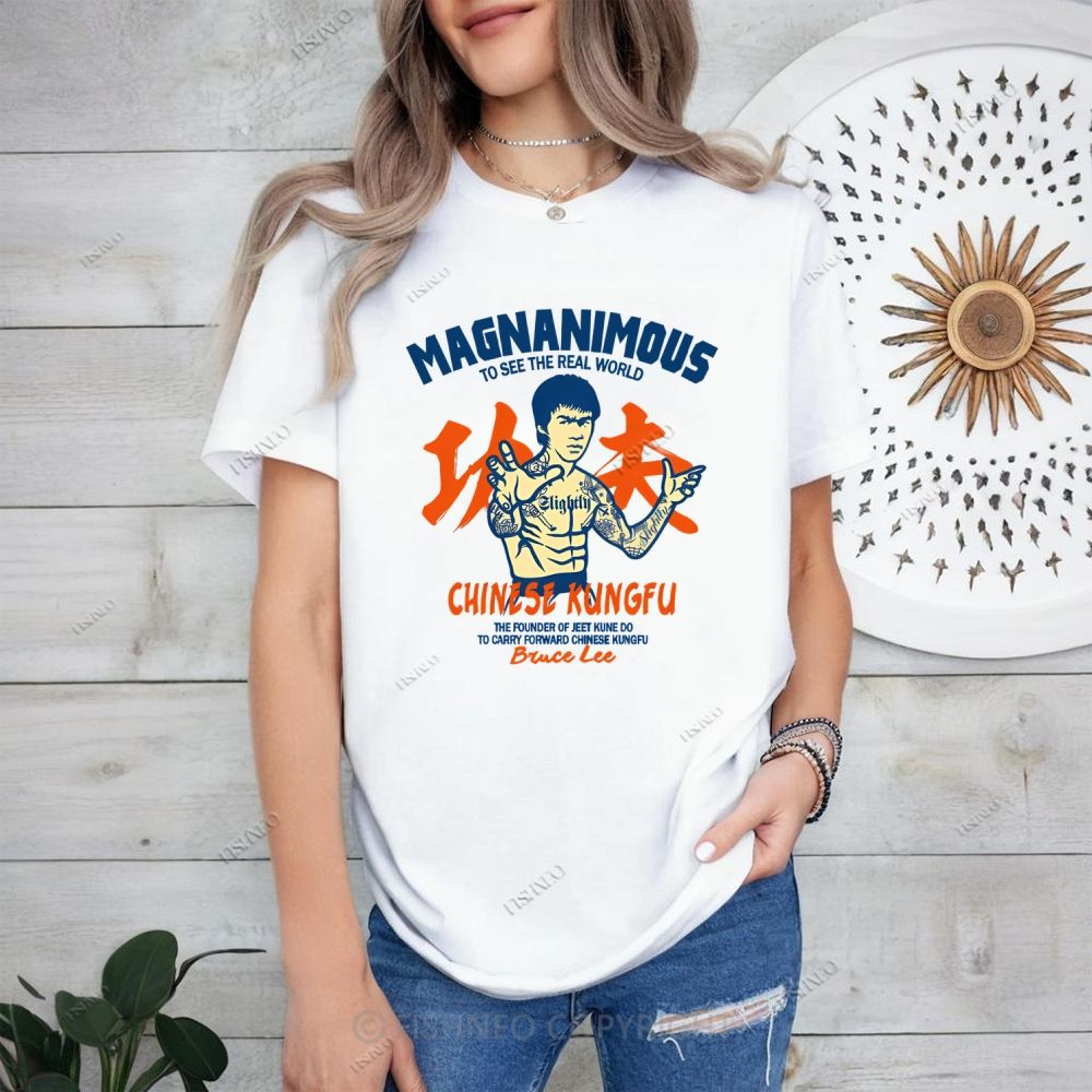 Bruce Lee Graffiti Cotton T-shirt