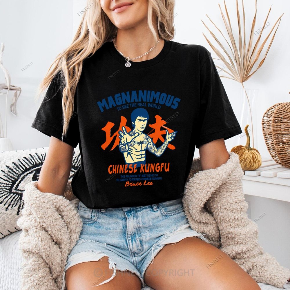 Bruce Lee Graffiti Cotton T-shirt