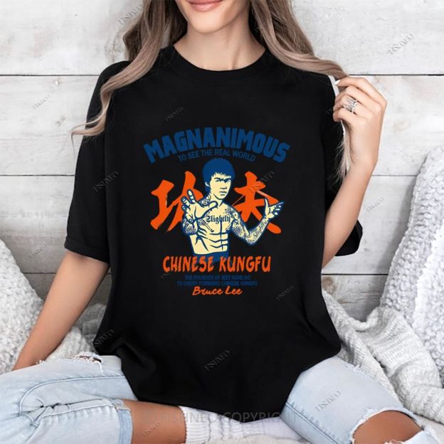 Bruce Lee Graffiti Cotton T-shirt