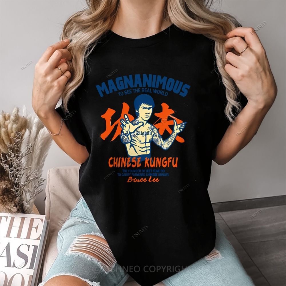 Bruce Lee Graffiti Cotton T-shirt