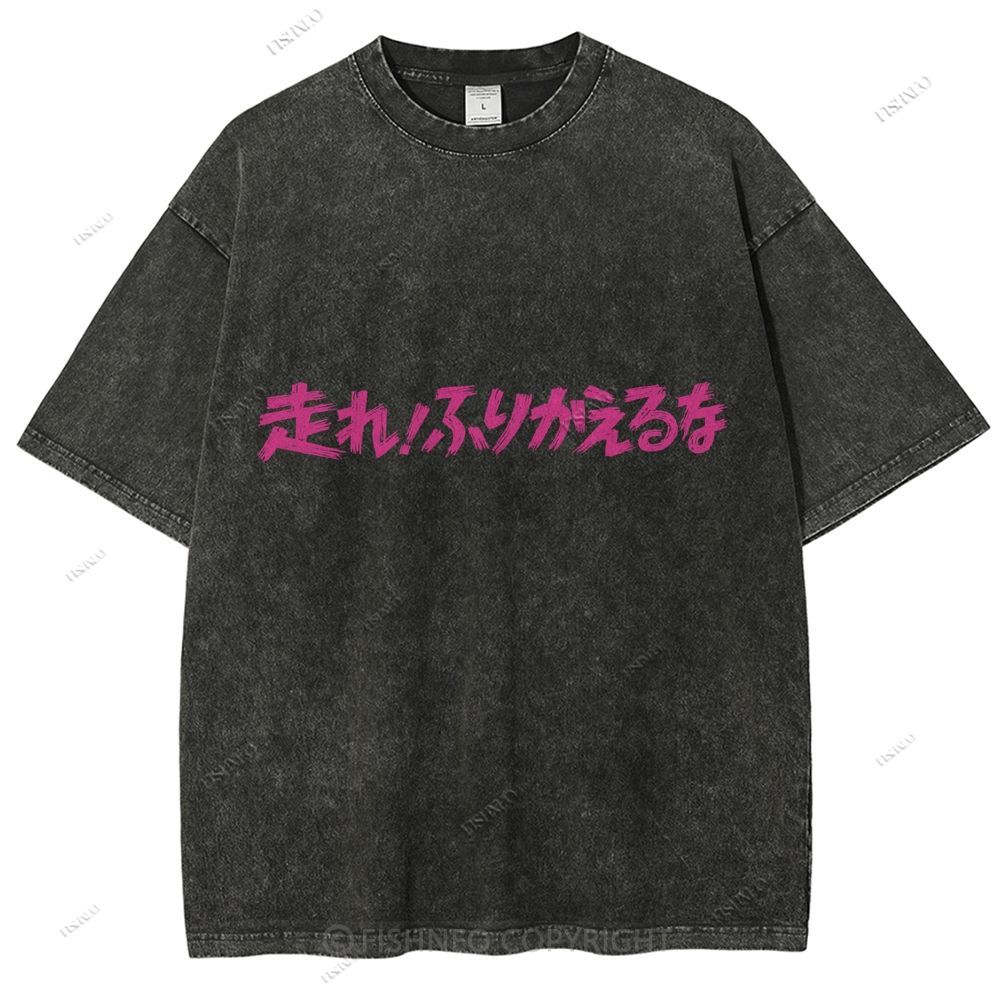 Unisex Japanese Cat Printed Design Back Washed Tee