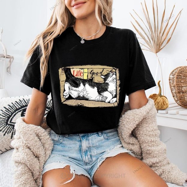 Cat In Box Cotton T-shirt