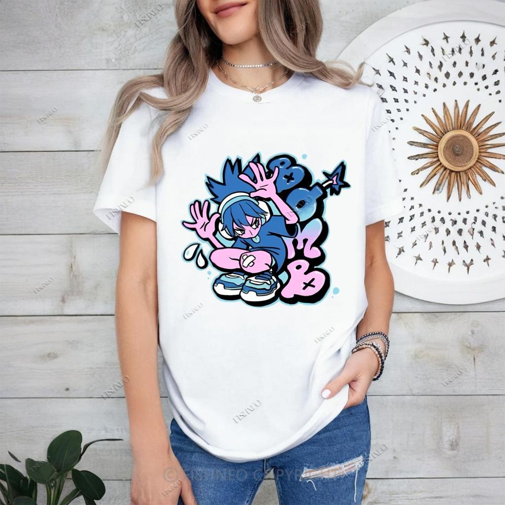 Cartoon Girl Cotton T-shirt