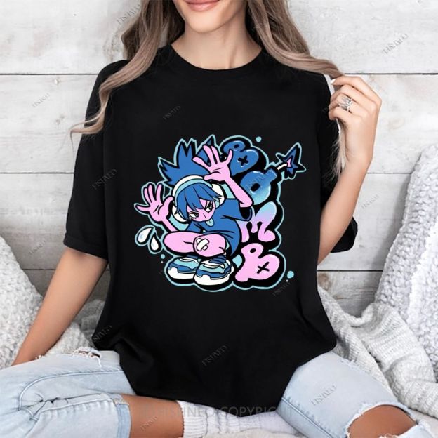 Cartoon Girl Cotton T-shirt