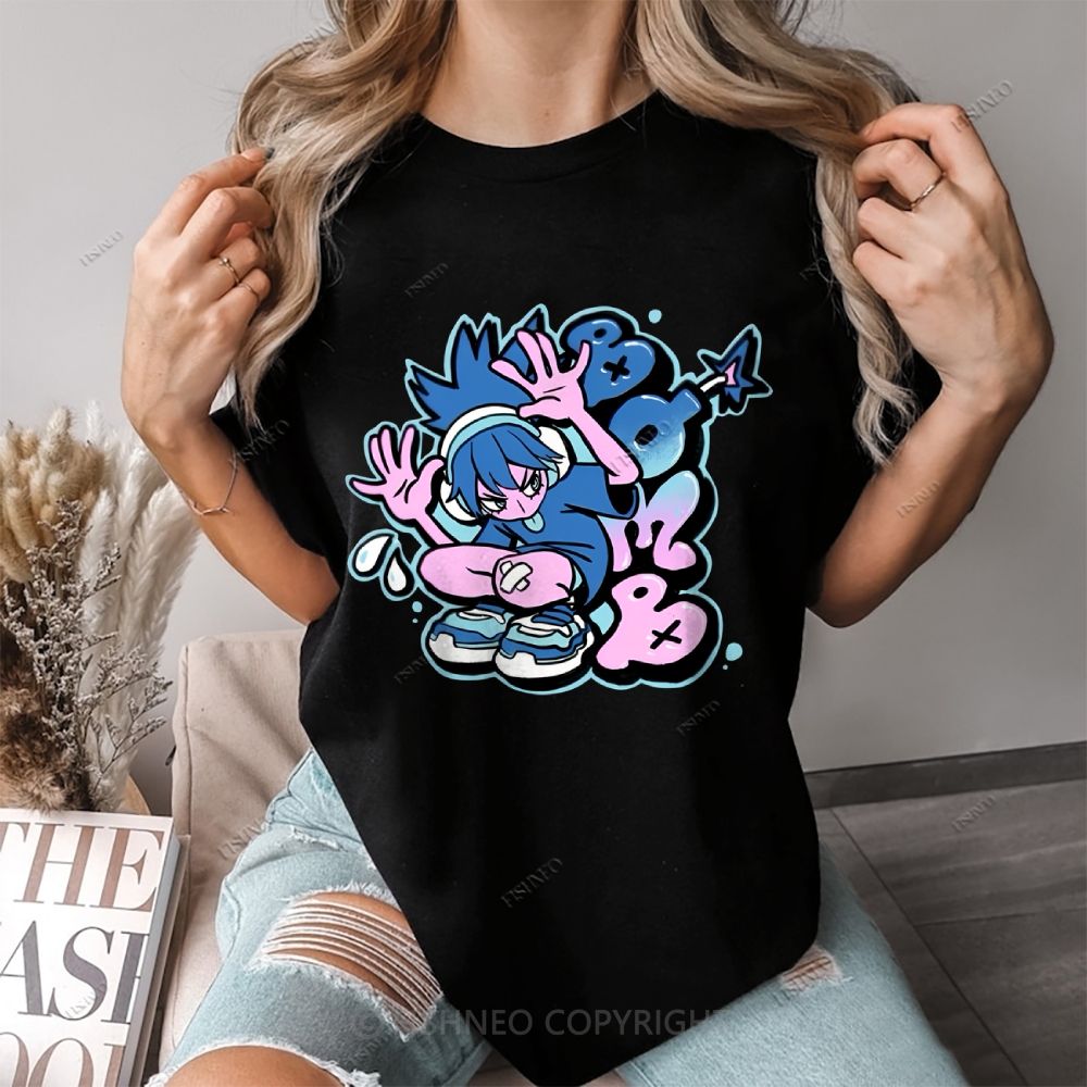 Cartoon Girl Cotton T-shirt