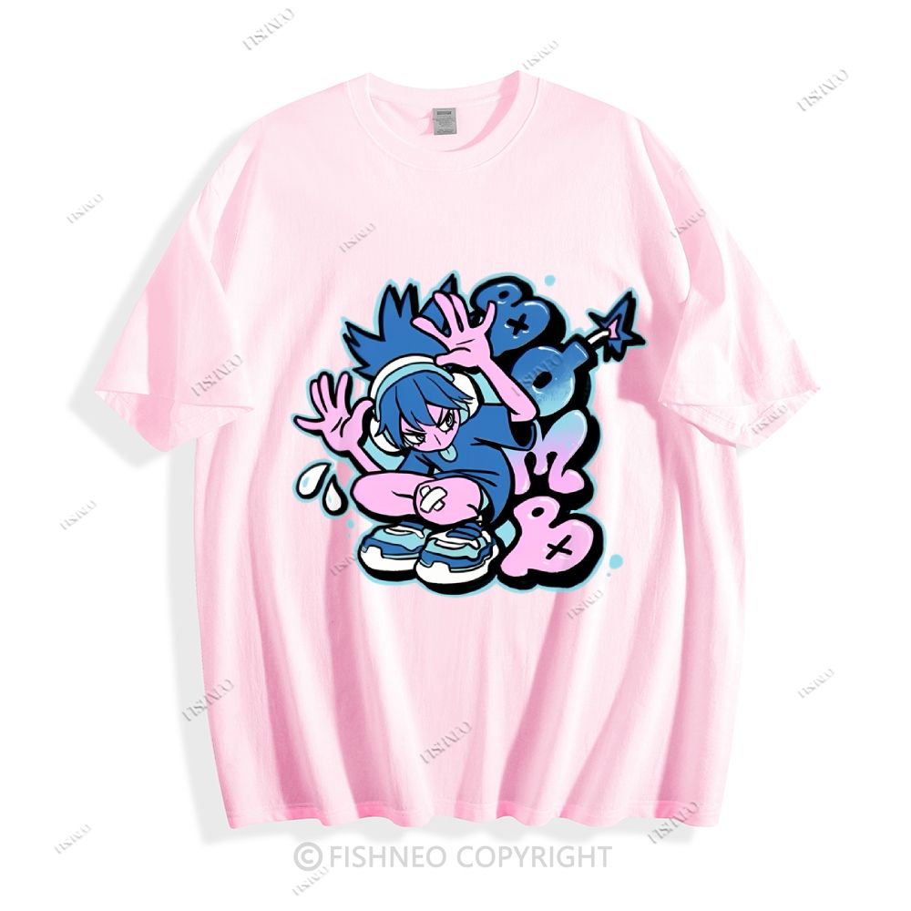 Cartoon Girl Cotton T-shirt