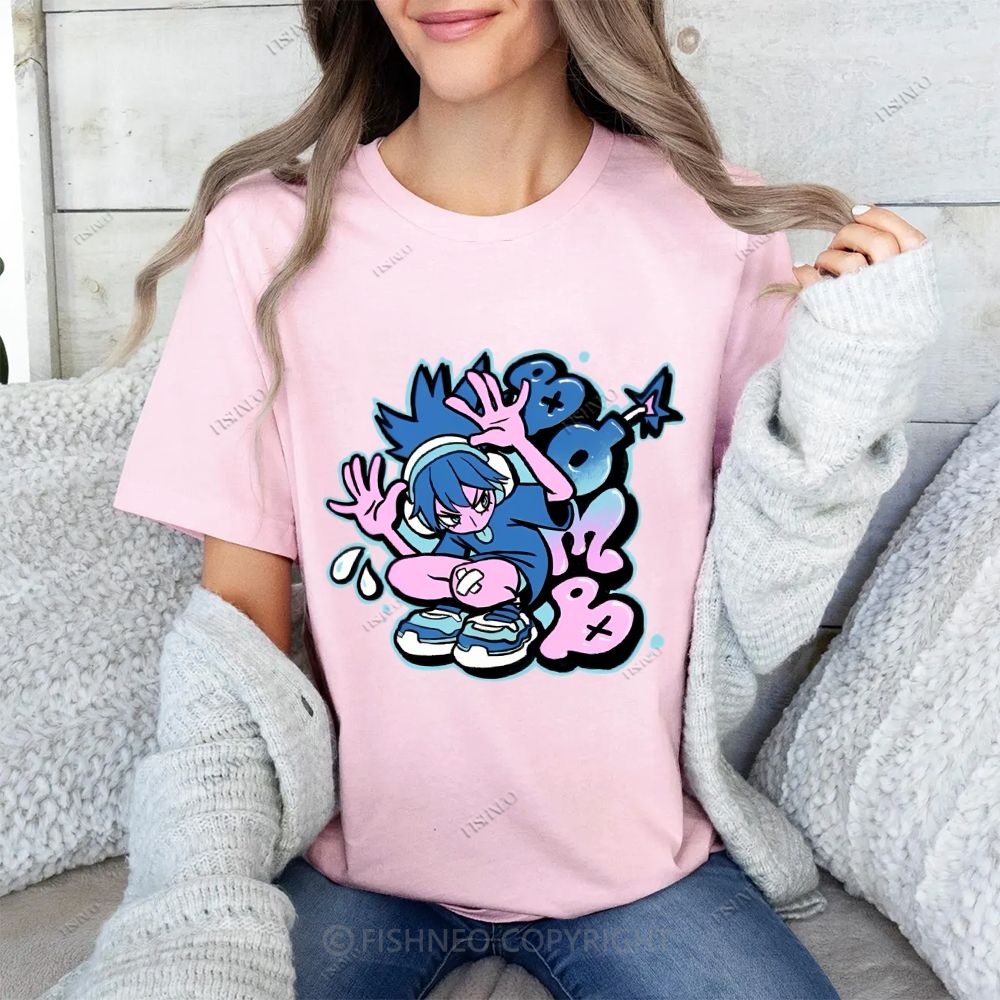 Cartoon Girl Cotton T-shirt