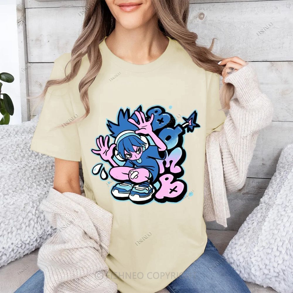 Cartoon Girl Cotton T-shirt